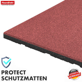 Fall protection mat | Play Protect | Non-slip, robust rubber floor protection | Various thicknesses and colours | 50 x 50 cm