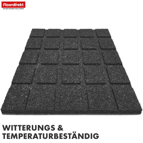 Fall protection mat | Play Protect | Non-slip, robust rubber floor protection | Various thicknesses and colours | 50 x 50 cm