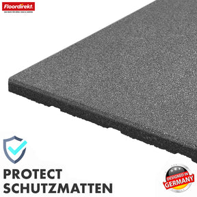 Fall protection mat | Play Protect | Non-slip, robust rubber floor protection | Various thicknesses and colours | 50 x 50 cm
