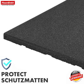 Fall protection mat | Play Protect | Non-slip, robust rubber floor protection | Various thicknesses and colours | 50 x 50 cm