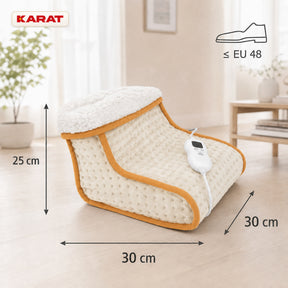 Electric Foot Warmer | Fjord | 6 Heat Settings up to 55 °C, Timer & Sherpa Lining | 4 Colours