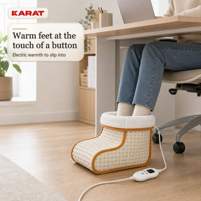Electric Foot Warmer | Fjord | 6 Heat Settings up to 55 °C, Timer & Sherpa Lining | 4 Colours