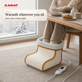 Electric Foot Warmer | Fjord | 6 Heat Settings up to 55 °C, Timer & Sherpa Lining | 4 Colours
