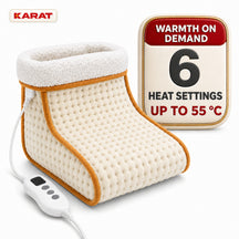 Electric Foot Warmer | Fjord | 6 Heat Settings up to 55 °C, Timer & Sherpa Lining | 4 Colours