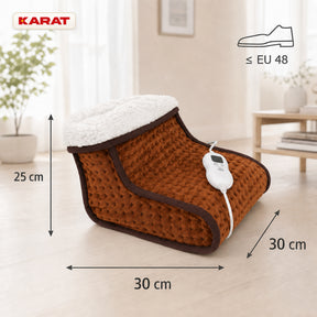 Electric Foot Warmer | Fjord | 6 Heat Settings up to 55 °C, Timer & Sherpa Lining | 4 Colours