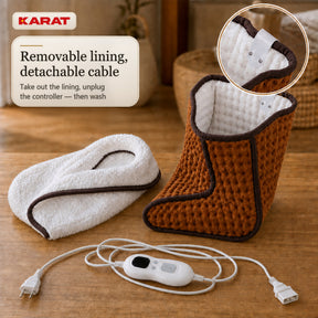 Electric Foot Warmer | Fjord | 6 Heat Settings up to 55 °C, Timer & Sherpa Lining | 4 Colours