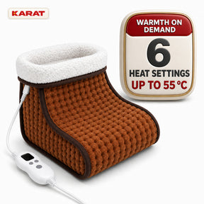 Electric Foot Warmer | Fjord | 6 Heat Settings up to 55 °C, Timer & Sherpa Lining | 4 Colours