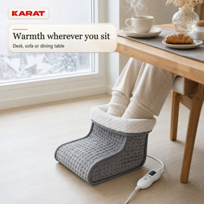 Electric Foot Warmer | Fjord | 6 Heat Settings up to 55 °C, Timer & Sherpa Lining | 4 Colours
