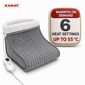 Electric Foot Warmer | Fjord | 6 Heat Settings up to 55 °C, Timer & Sherpa Lining | 4 Colours