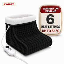 Electric Foot Warmer | Fjord | 6 Heat Settings up to 55 °C, Timer & Sherpa Lining | 4 Colours
