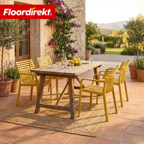 Garden Chair | Sitwell | Stackable Design Chair, Weatherproof & UV Resistant for Garden, Balcony & Patio