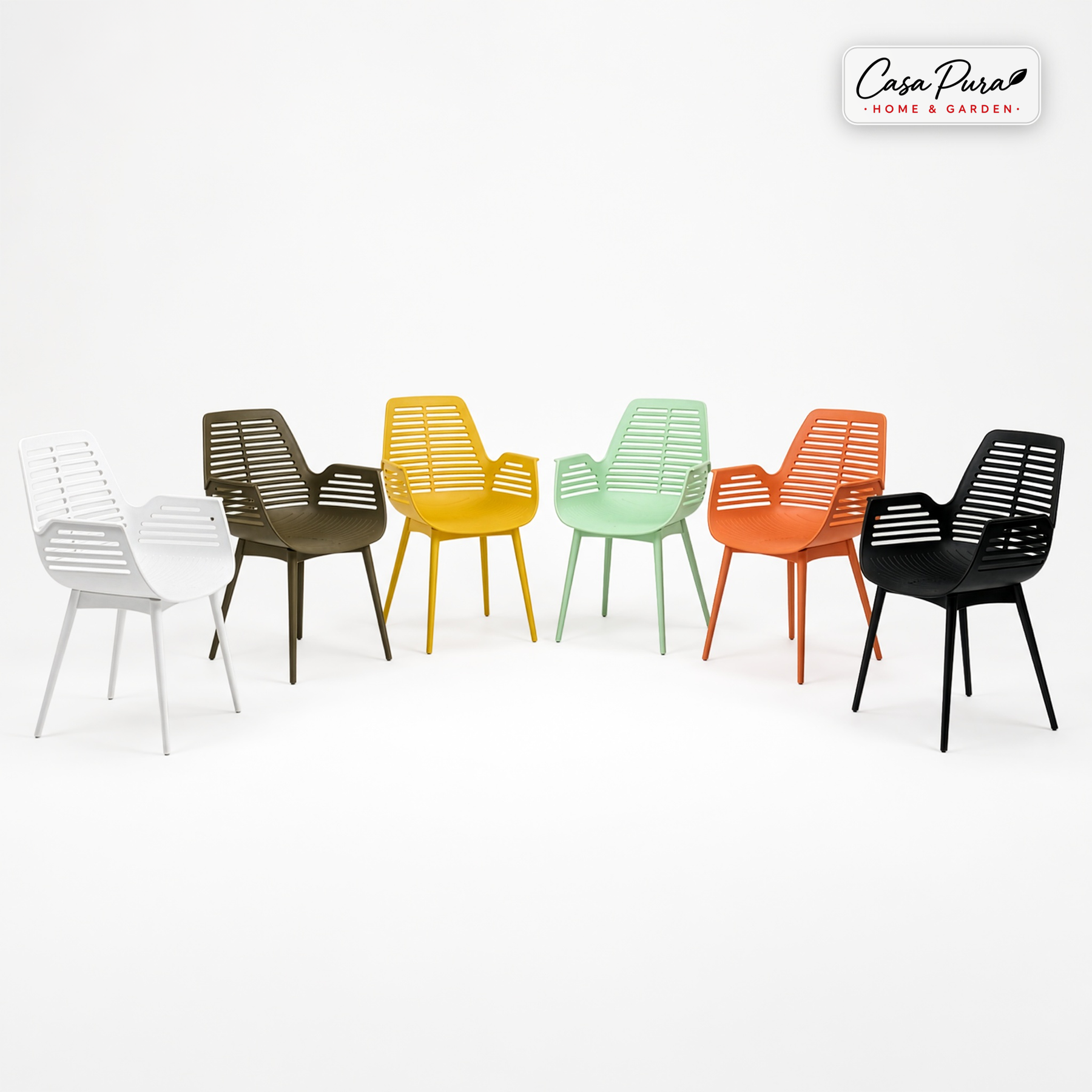 Garden Chair | Mayfield | Weather-Resistant Design Chair with Armrests for Garden, Patio & Balcony