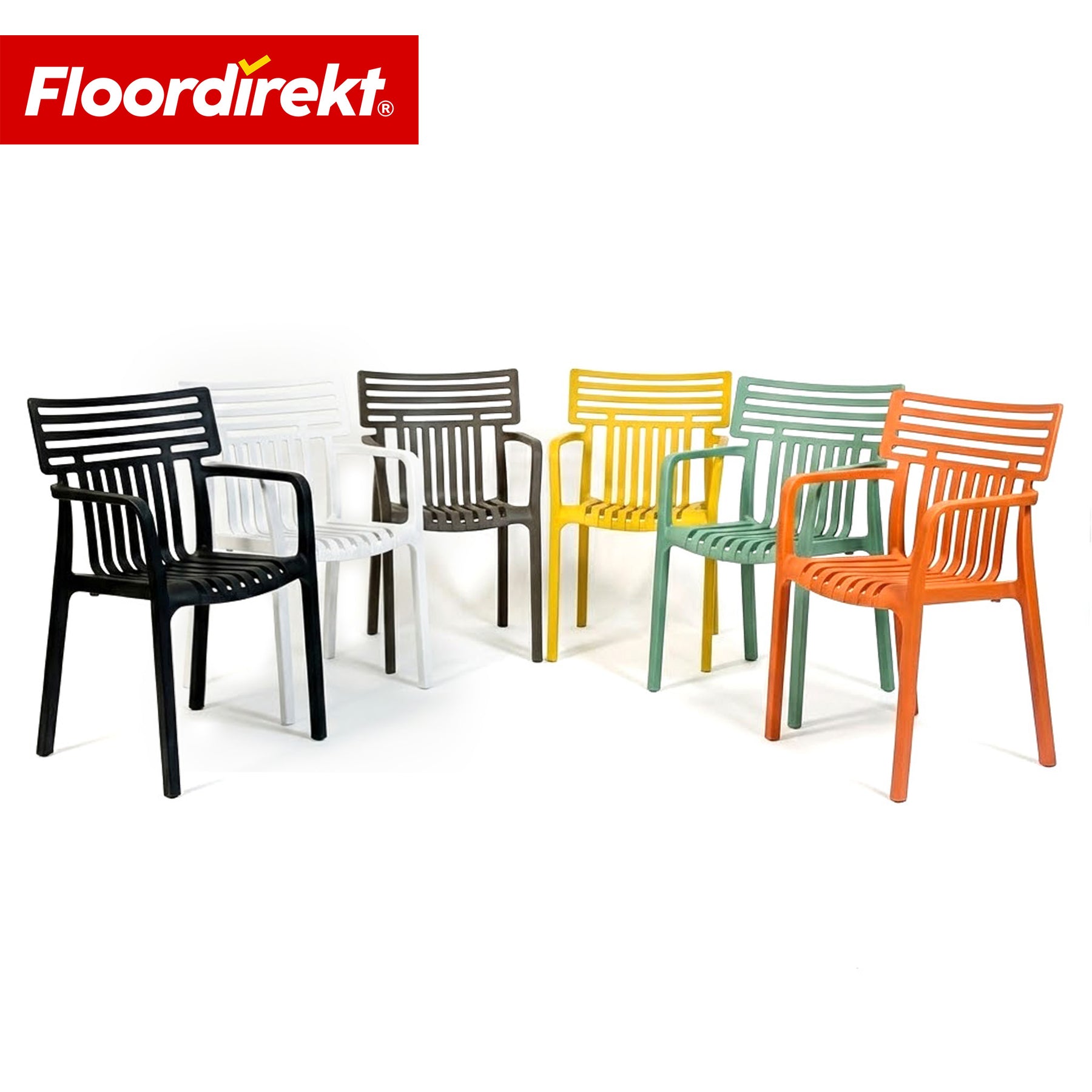 Garden Chair | Sitwell | Stackable Design Chair, Weatherproof & UV Resistant for Garden, Balcony & Patio