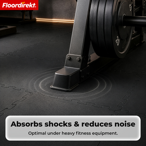 Rubber Interlocking Tile | Durable Floor Protection Mat for Fitness Equipment & Work Areas | 50 x 50 cm