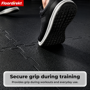 Rubber Interlocking Tile | Durable Floor Protection Mat for Fitness Equipment & Work Areas | 50 x 50 cm
