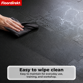Rubber Interlocking Tile | Durable Floor Protection Mat for Fitness Equipment & Work Areas | 50 x 50 cm