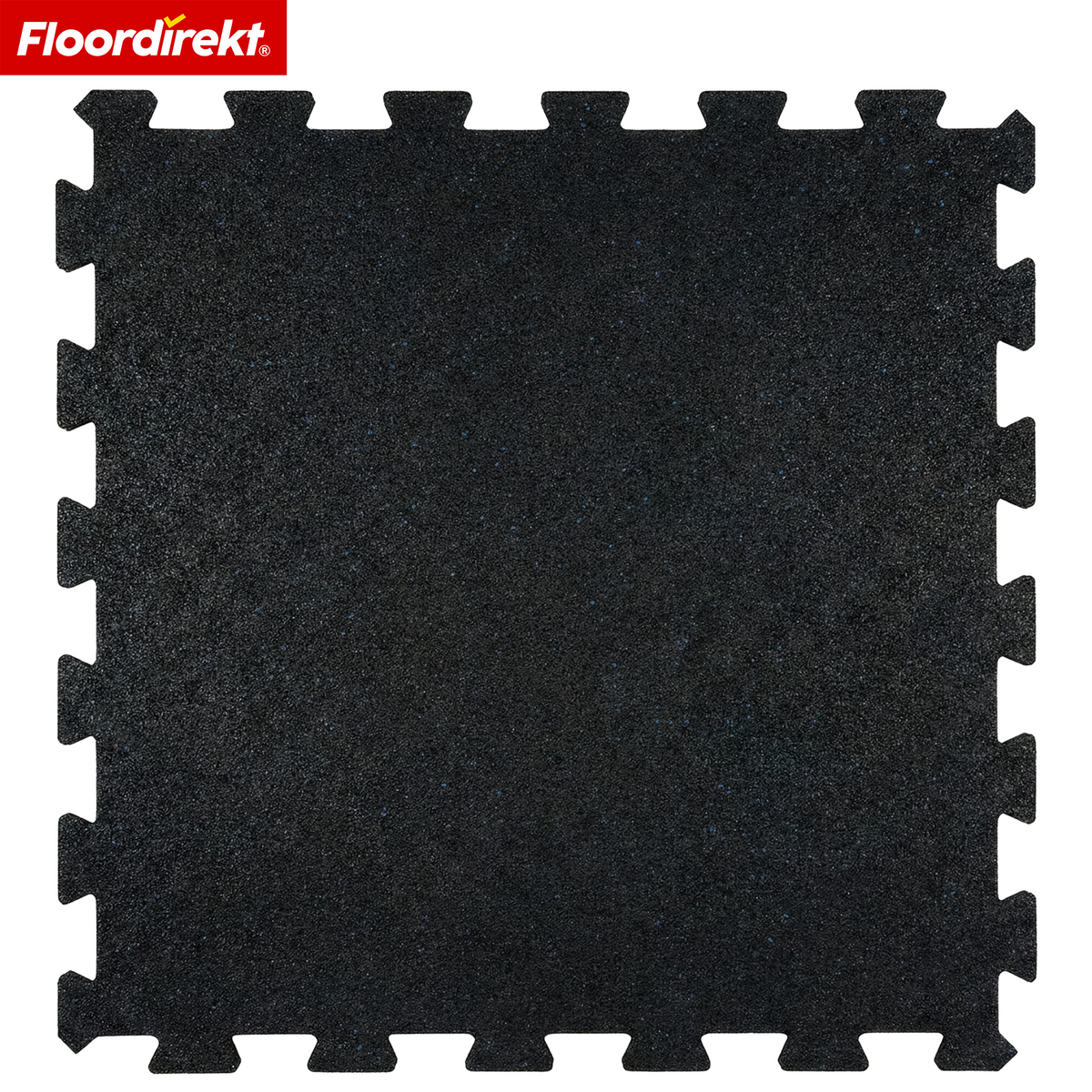 Rubber Interlocking Tile | Durable Floor Protection Mat for Fitness Equipment & Work Areas | 50 x 50 cm