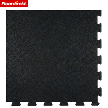 Rubber Interlocking Tile | Durable Floor Protection Mat for Fitness Equipment & Work Areas | 50 x 50 cm