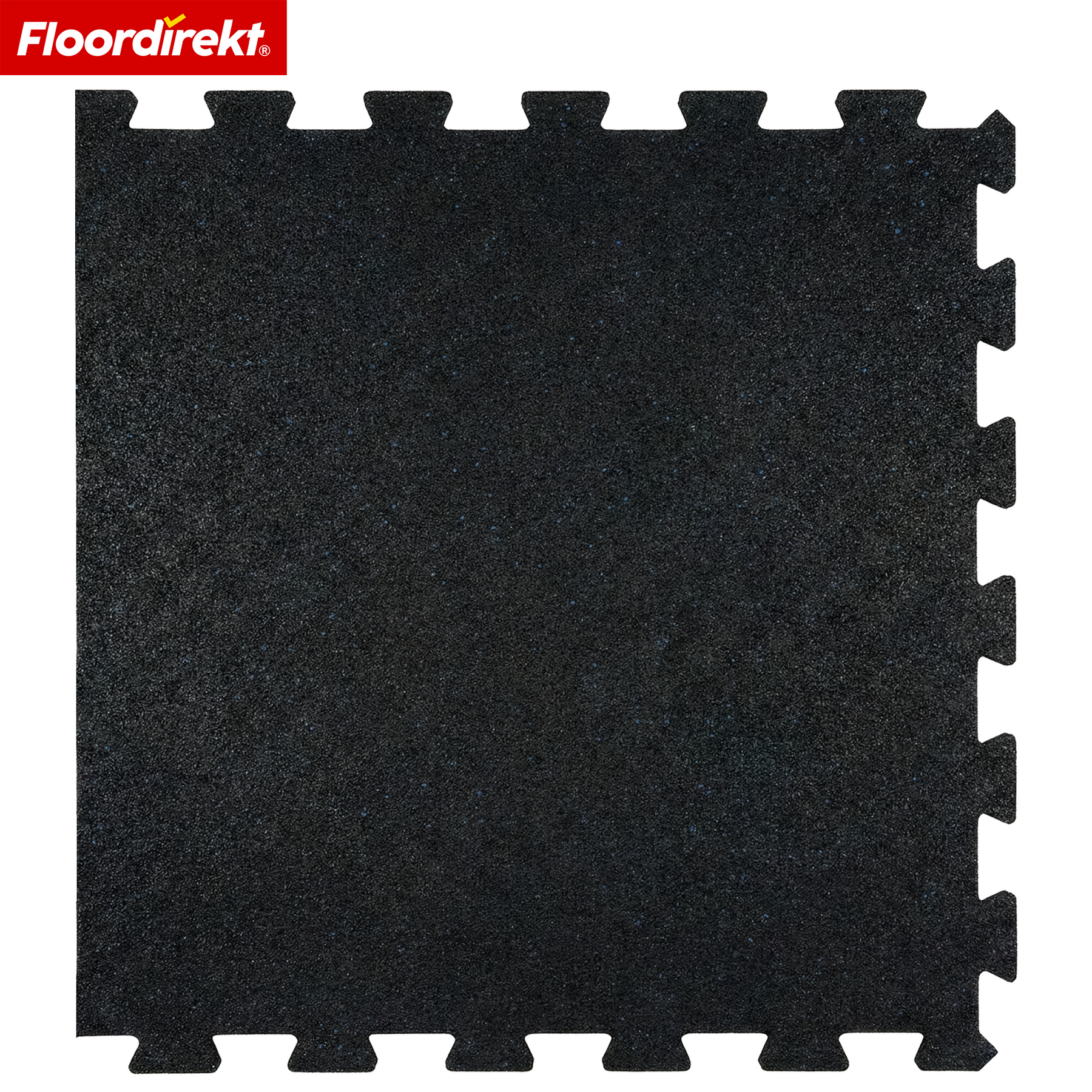 Rubber Interlocking Tile | Durable Floor Protection Mat for Fitness Equipment & Work Areas | 50 x 50 cm