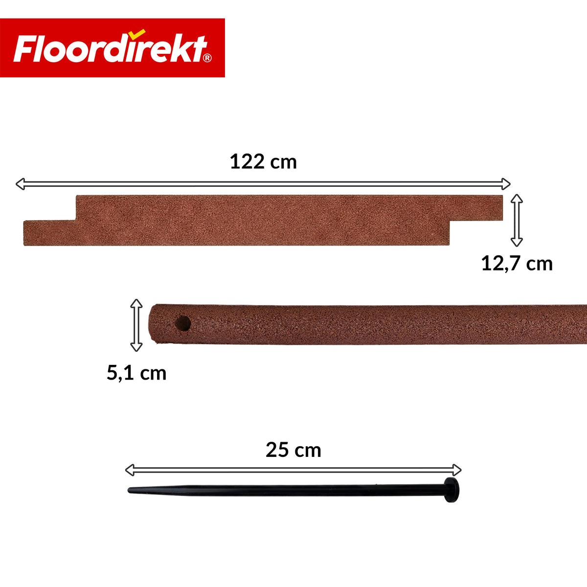 Rubber Edging Stone | Flexible Lawn Edging & Garden Border Made of Recycled Rubber for Garden, Paths & Patio