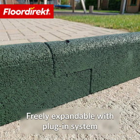 Rubber Edging Stone | Flexible Lawn Edging & Garden Border Made of Recycled Rubber for Garden, Paths & Patio