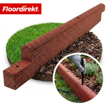 Rubber Edging Stone | Flexible Lawn Edging & Garden Border Made of Recycled Rubber for Garden, Paths & Patio