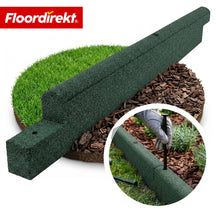 Rubber Edging Stone | Flexible Lawn Edging & Garden Border Made of Recycled Rubber for Garden, Paths & Patio
