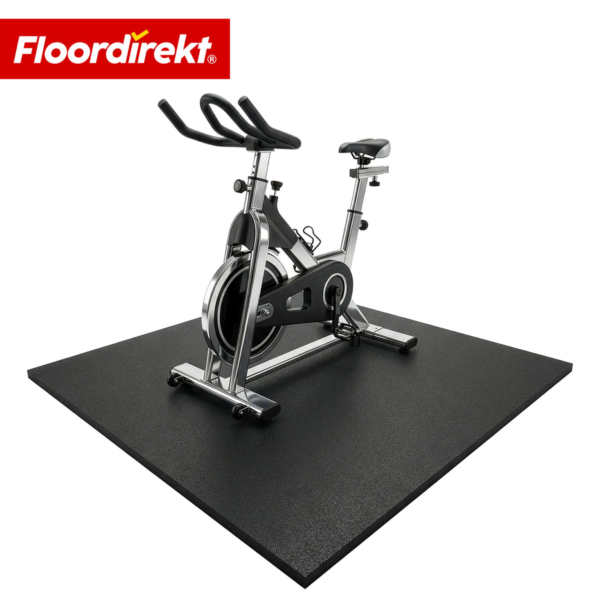 Floor Protection Mat | 100 x 100 cm 10 mm | Rubber Mat for Fitness Equipment & Heavy Machinery