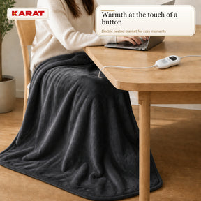 Electric Heated Blanket | Borea | 6 Heat Settings up to 55 °C, LCD Controller & Timer | 3 Sizes & 7 Colours