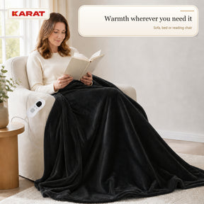 Electric Heated Blanket | Borea | 6 Heat Settings up to 55 °C, LCD Controller & Timer | 3 Sizes & 7 Colours