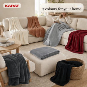 Electric Heated Blanket | Borea | 6 Heat Settings up to 55 °C, LCD Controller & Timer | 3 Sizes & 7 Colours