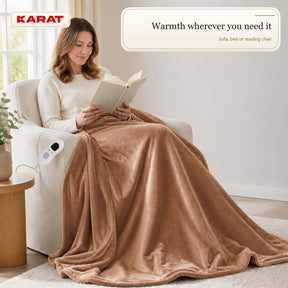Electric Heated Blanket | Borea | 6 Heat Settings up to 55 °C, LCD Controller & Timer | 3 Sizes & 7 Colours