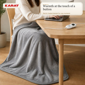 Electric Heated Blanket | Borea | 6 Heat Settings up to 55 °C, LCD Controller & Timer | 3 Sizes & 7 Colours