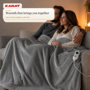 Electric Heated Blanket | Borea | 6 Heat Settings up to 55 °C, LCD Controller & Timer | 3 Sizes & 7 Colours