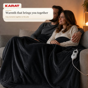 Electric Heated Blanket | Borea | 6 Heat Settings up to 55 °C, LCD Controller & Timer | 3 Sizes & 7 Colours