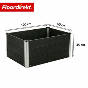 WPC Raised Garden Bed | Paros | Anthracite | Weather-Resistant & Durable | For Garden & Terrace | Multiple Sizes