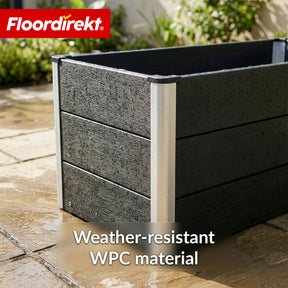 WPC Raised Garden Bed | Paros | Anthracite | Weather-Resistant & Durable | For Garden & Terrace | Multiple Sizes