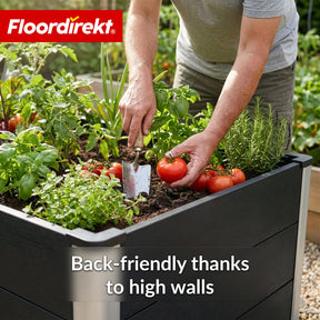 WPC Raised Garden Bed | Paros | Anthracite | Weather-Resistant & Durable | For Garden & Terrace | Multiple Sizes