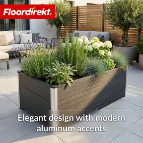 WPC Raised Garden Bed | Paros | Anthracite | Weather-Resistant & Durable | For Garden & Terrace | Multiple Sizes