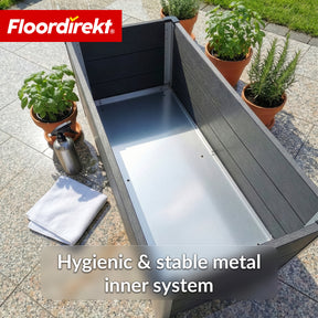 WPC Raised Garden Bed | Paros | Anthracite | Weather-Resistant & Durable | For Garden & Terrace | Multiple Sizes