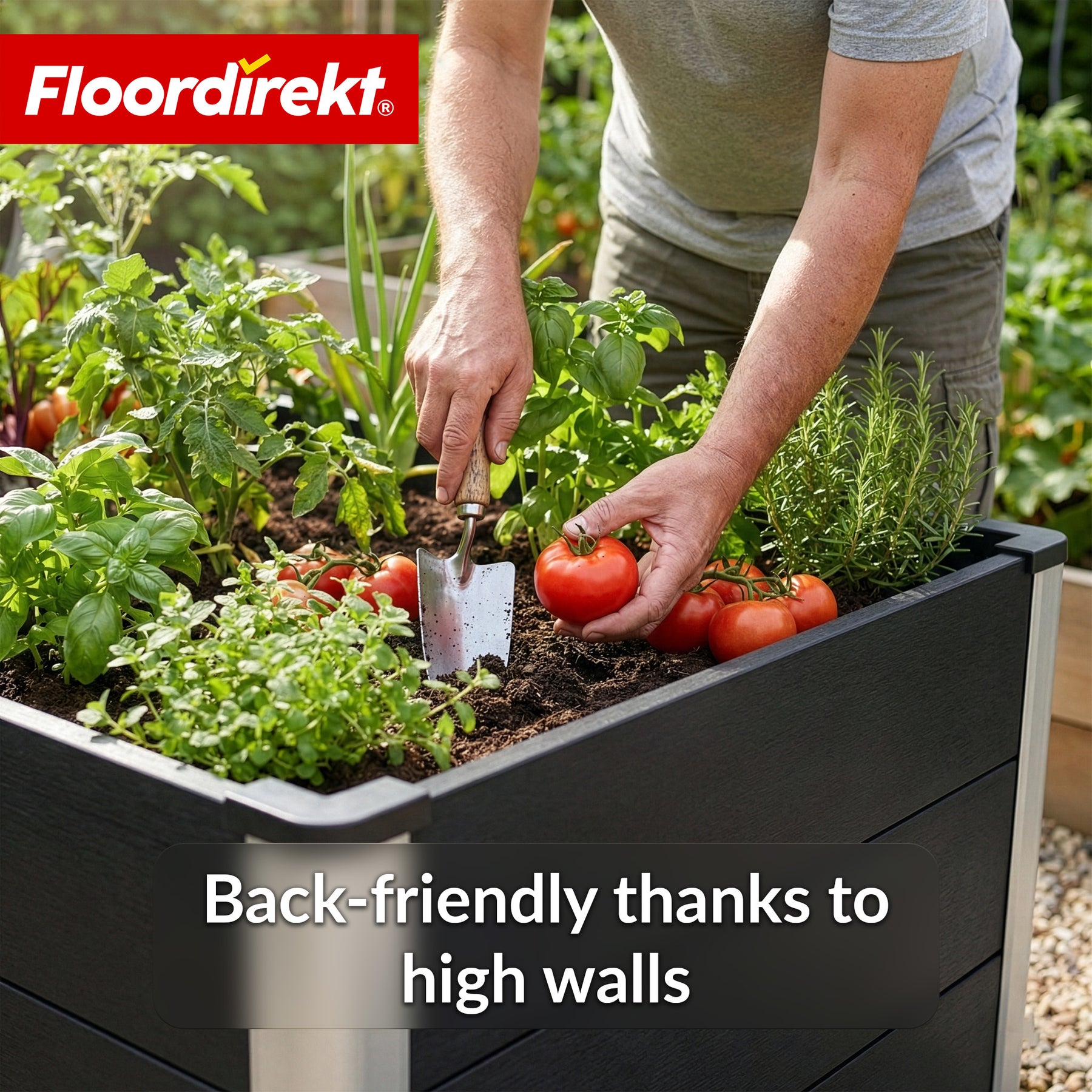 WPC Raised Garden Bed | Paros | Anthracite | Weather-Resistant & Durable | For Garden & Terrace | Multiple Sizes