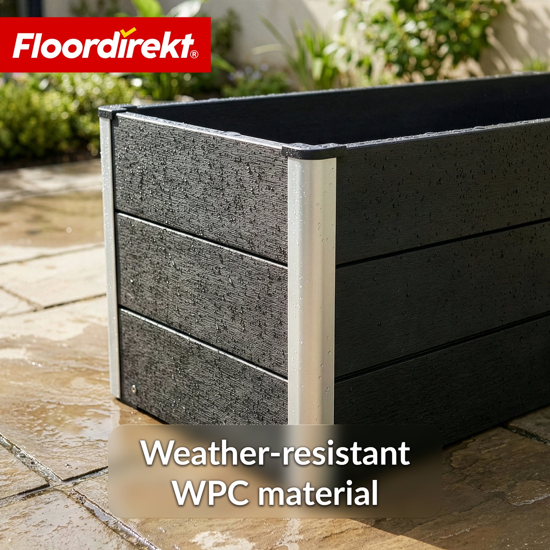 WPC Raised Garden Bed | Paros | Anthracite | Weather-Resistant & Durable | For Garden & Terrace | Multiple Sizes