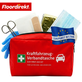 Car First Aid Kit DIN 13164:2022 | First Aid Set for Passenger Cars | Vehicle First Aid Kit for Mandatory Vehicle Equipment