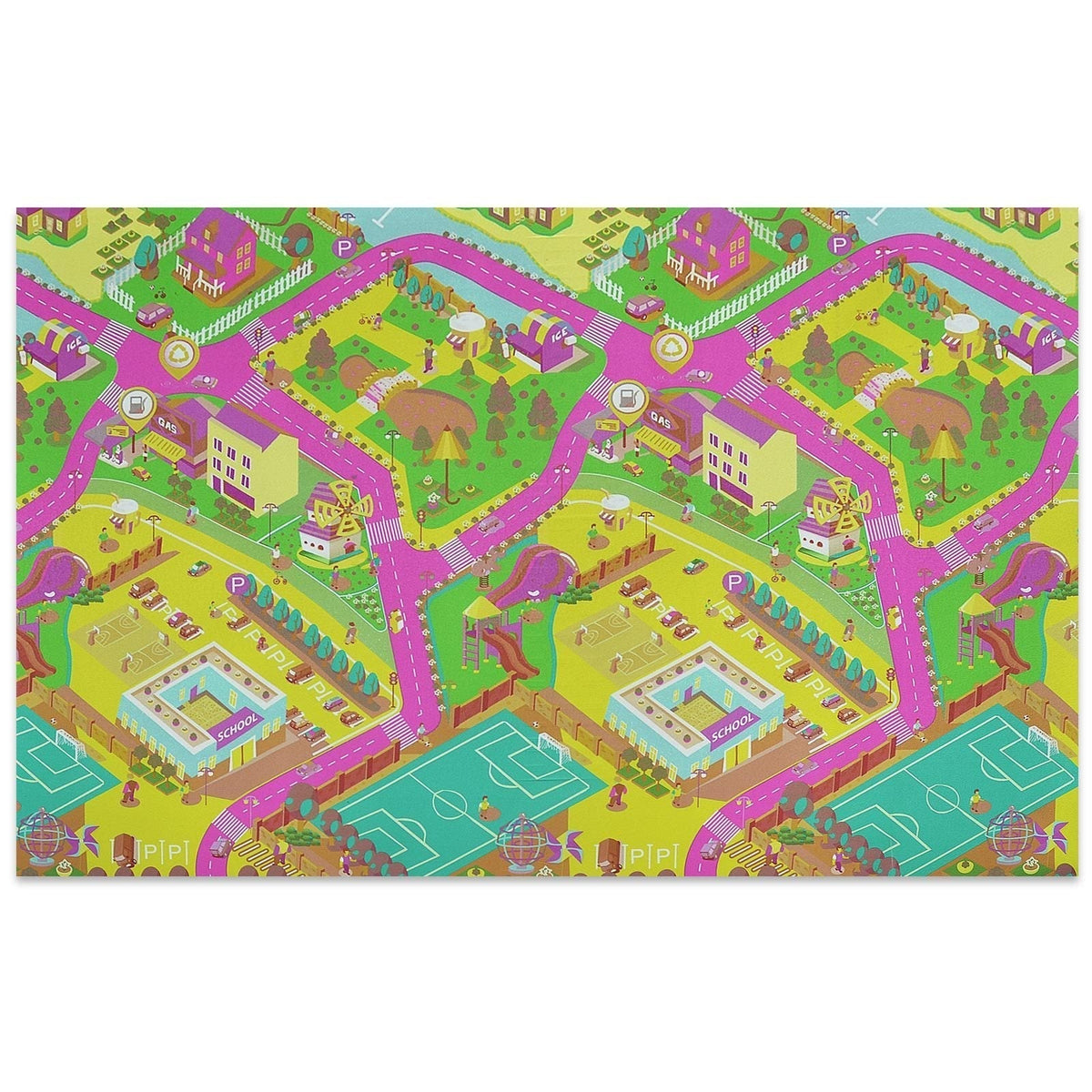 ✂ Children's Play Mat Street Rug | Campus | Water Resistant | Anti-slip | Customised Size