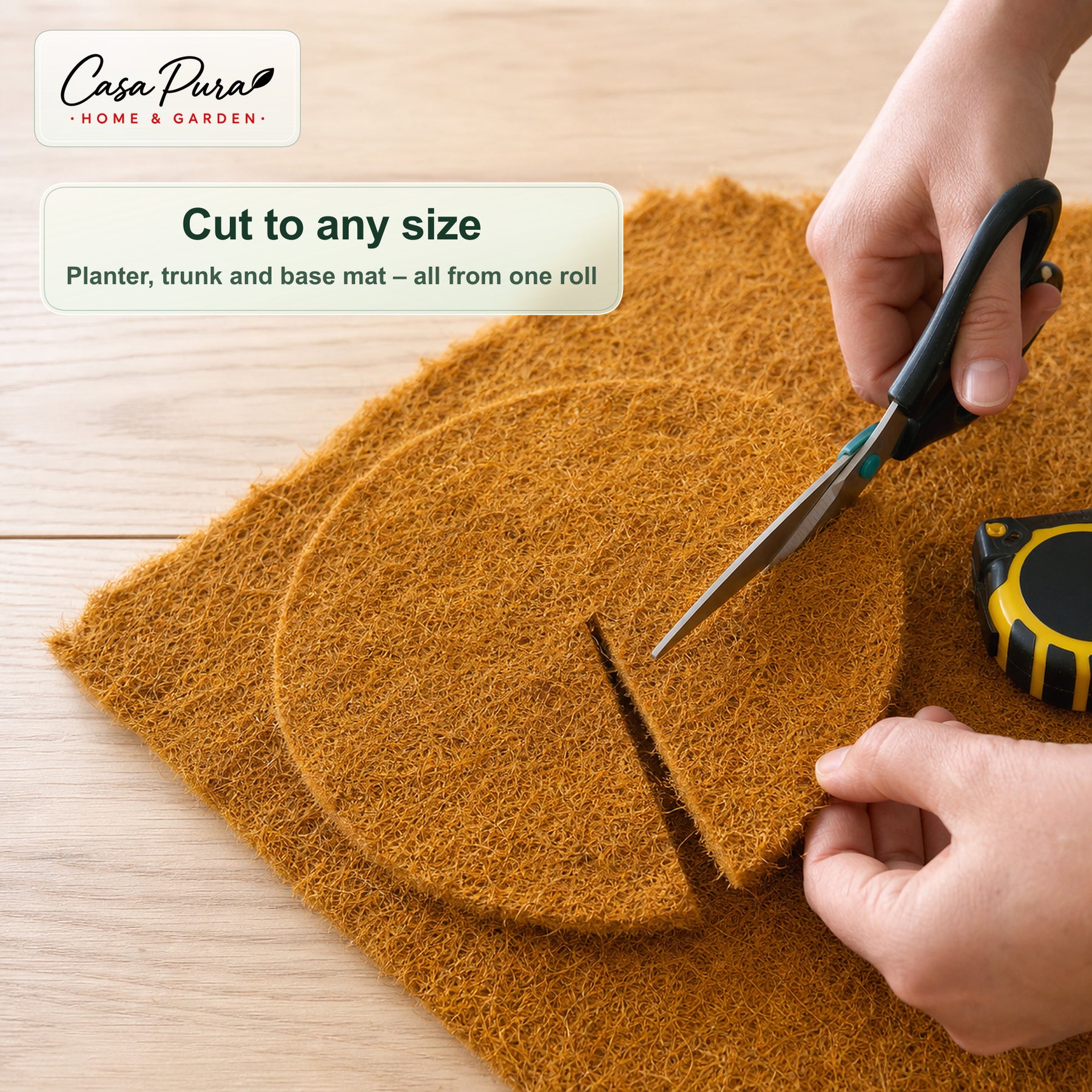 Coconut Coir Mat Cut to Size | 100% Natural Coir | Winter & Plant Protection | 100 cm Wide