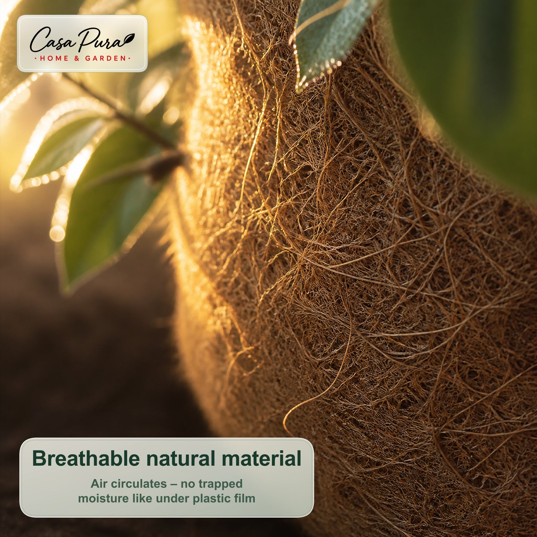 Coconut Coir Mat Cut to Size | 100% Natural Coir | Winter & Plant Protection | 100 cm Wide