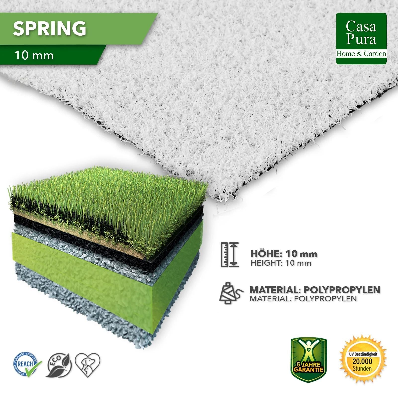 ✂ Artifical Grass Premium | Spring | In various colours & widths | Ideal for balcony and terrace