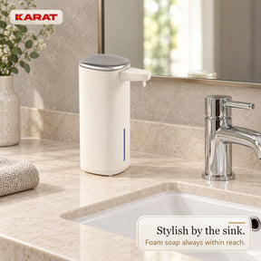 Automatic Foam Soap Dispenser | Liora | Touchless Sensor Dispenser with USB-C Rechargeable Battery & Stainless Steel | 250 ml