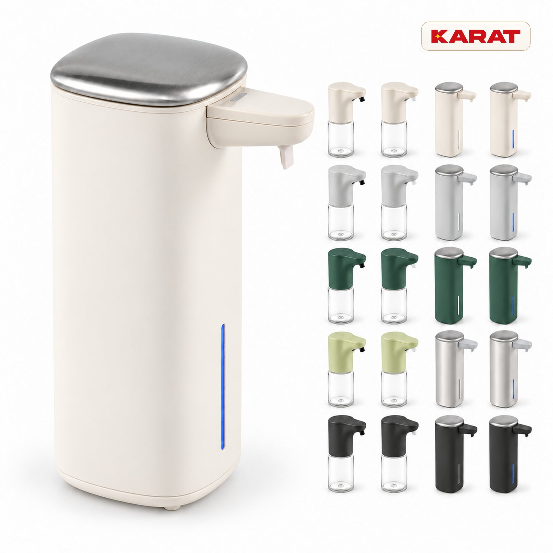 Automatic Foam Soap Dispenser | Liora | Touchless Sensor Dispenser with USB-C Rechargeable Battery & Stainless Steel | 250 ml