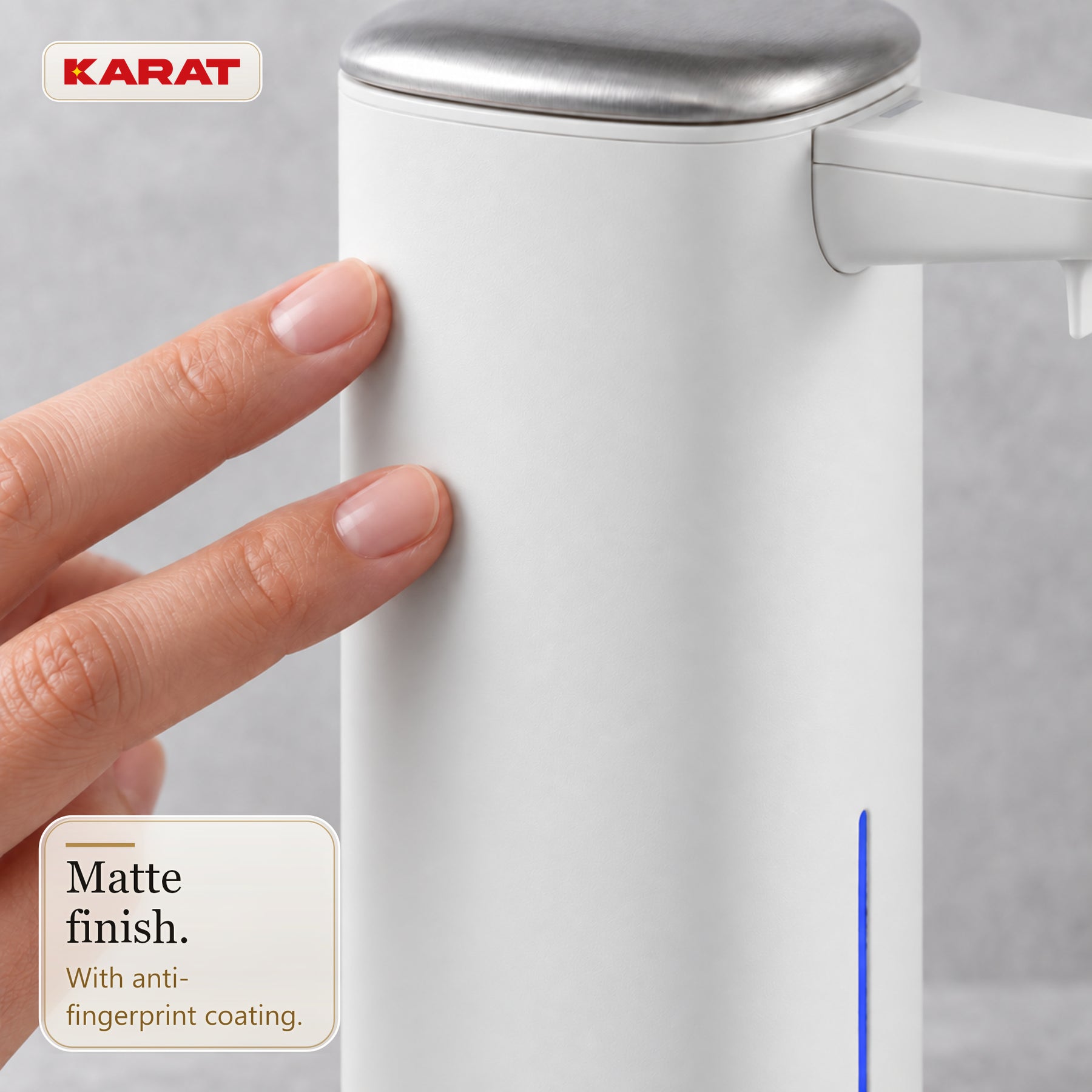 Automatic Foam Soap Dispenser | Liora | Touchless Sensor Dispenser with USB-C Rechargeable Battery & Stainless Steel | 250 ml
